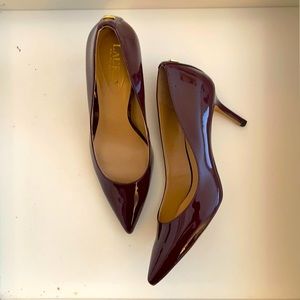 RALPH LAUREN Lanette Pump Size 7 Bordeaux Red! NIB